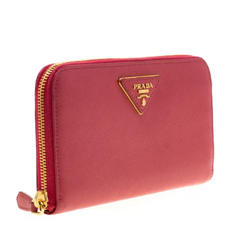 new prada wallet pink|prada saffiano wallet price.